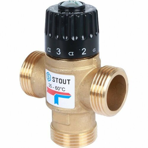 Смесительный клапан ф1' НР 35-60°C Stout (SVM-0120-166025)