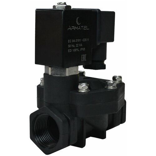 Клапан электромагнитный пластиковый Armatel LP-0101 (нормально закрытый) G1 1/4' 32мм, AC220V