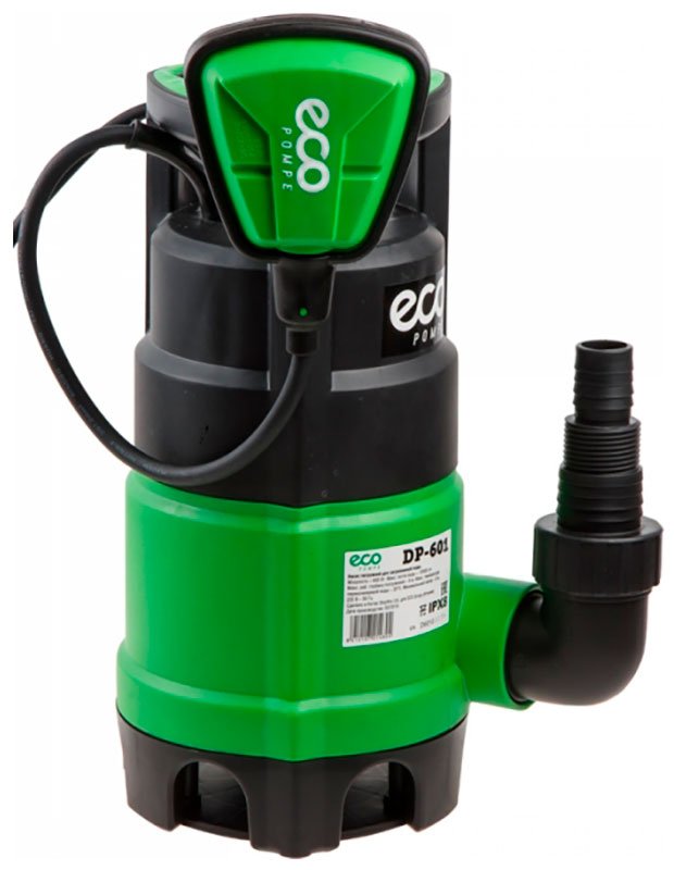 Насос погружной для загрязненной воды Eco DP-601, 600 Вт, 10500 л/ч, 7 м