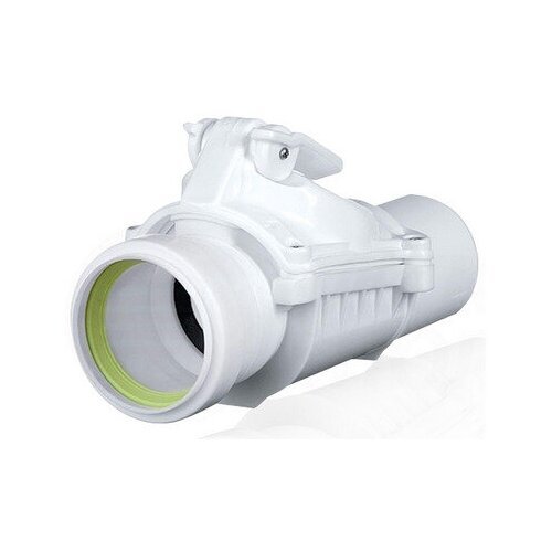 Клапан обратный канализационный, диаметр 50, ZB горизонтальный Белый версия А Karmat ZB50-A