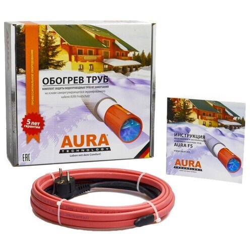 Греющий кабель саморегулирующийся AURA FS 17-7 7 м, 119 Вт