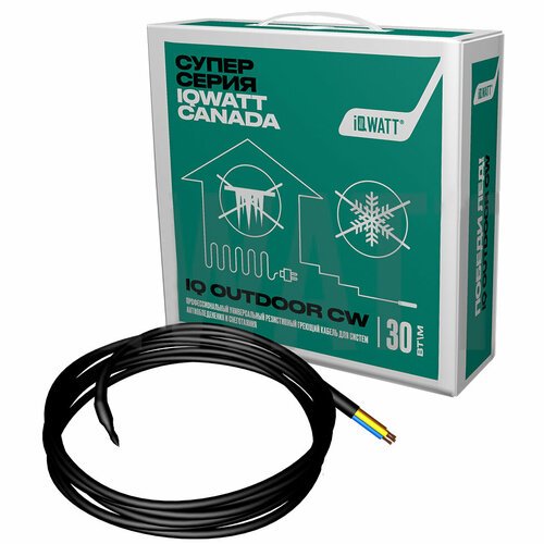Греющий кабель для систем антиобледенения и снеготаяния IQ OUTDOOR CW-120M