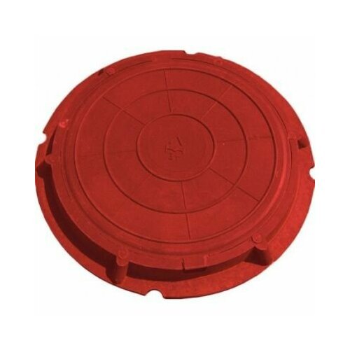 Люк полимерно-композитный легкий 460/60 мм Красный