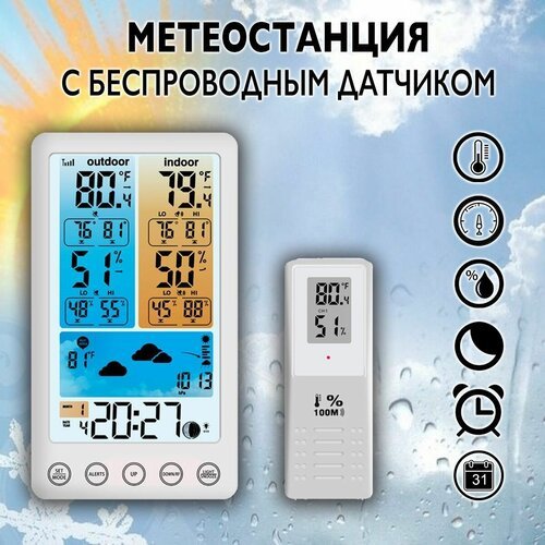 Метеостанция с беспроводным датчиком (термометр / гигрометр / барометр)