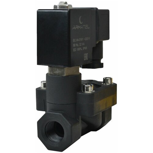 Клапан электромагнитный пластиковый Armatel LP-0101 (нормально закрытый) G3/8' 10мм, AC220V