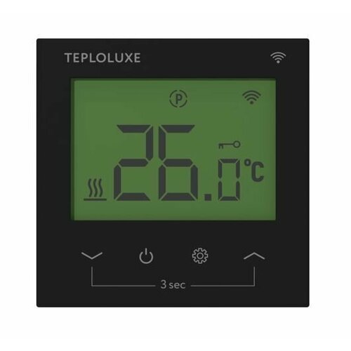 Терморегулятор термостат для теплого пола Теплолюкс Pontus wi-fi черный ecom
