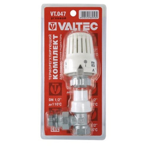 VALTEC VT.047.N.04 клапан (вентиль) термостатический угловой 1/2' НР(ш) х 1/2' ВР(г) с термоголовкой